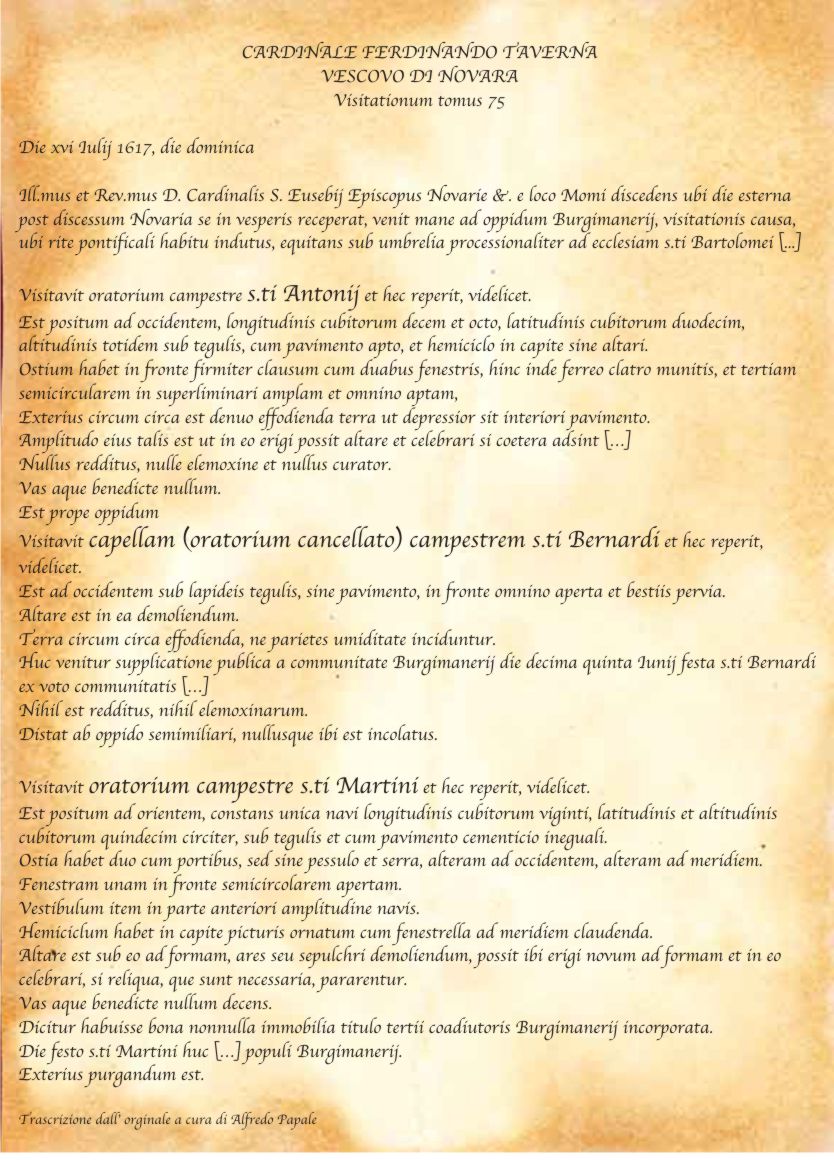 Visita pastorale-Documento trascritto (non originale)